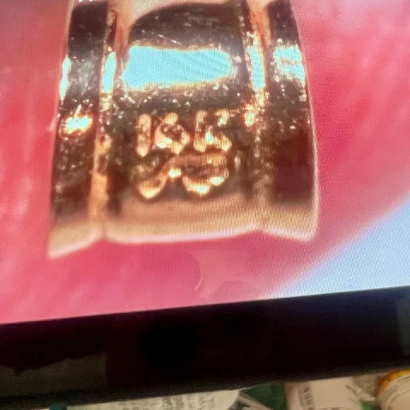 14K American Flag pendant with “God Bless America” on back. - Picture 3 of 5